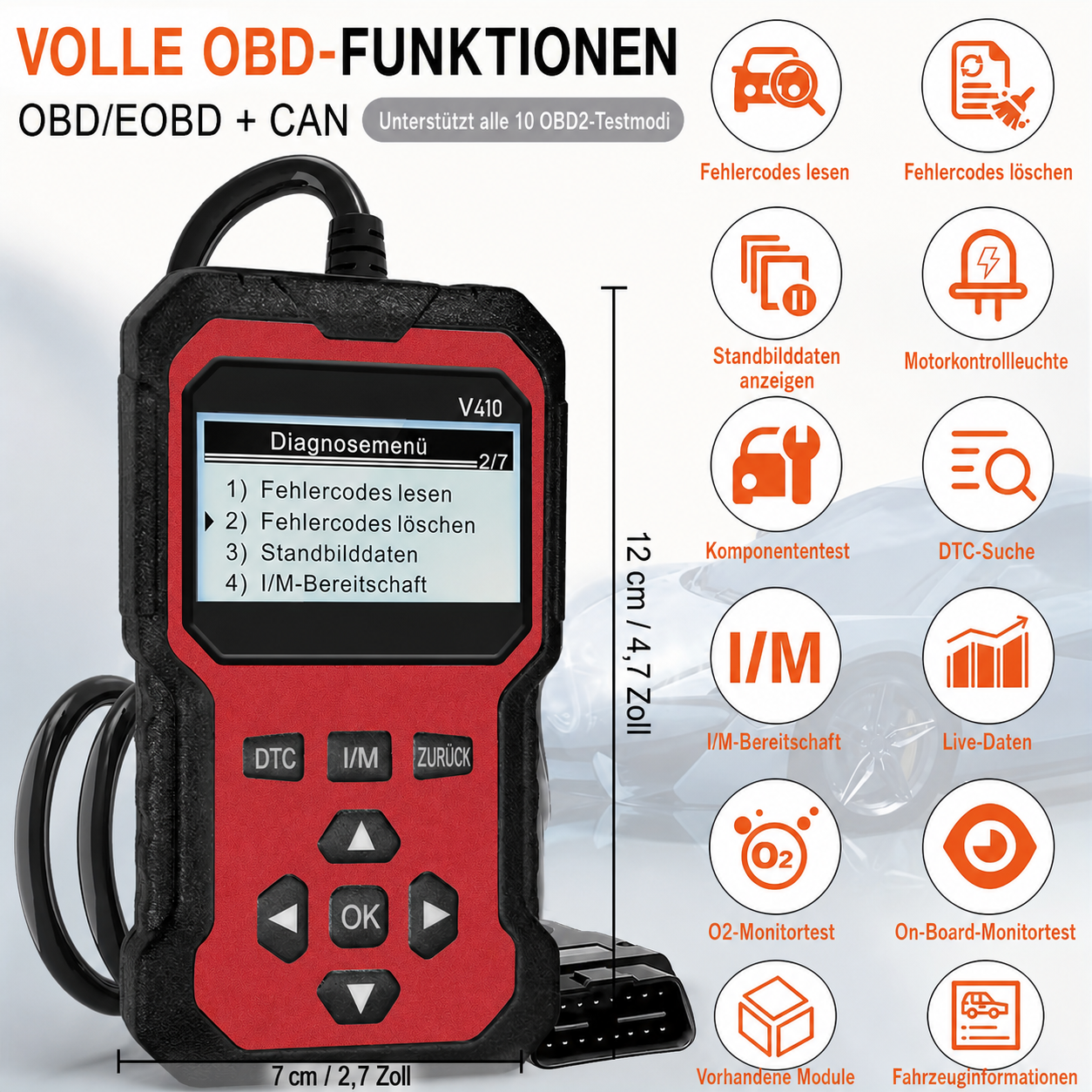 Erkennung, Diagnose und Auslesen von Motorfehlern